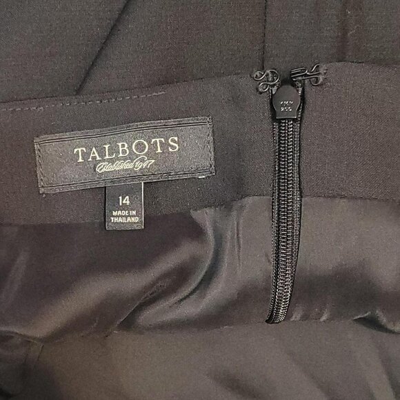 Talbots black pencil skirt Size 14  with zipper closure #office - Picture 5 of 5